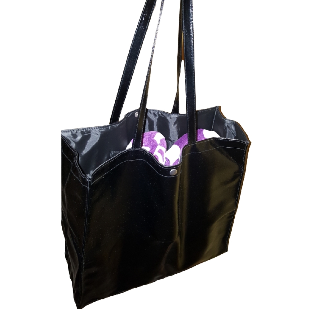 Tote Bag Black Vinyl NWOT
